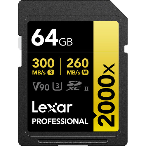 Lexar 64GB Professional 2000x UHS-II SDXC - 1